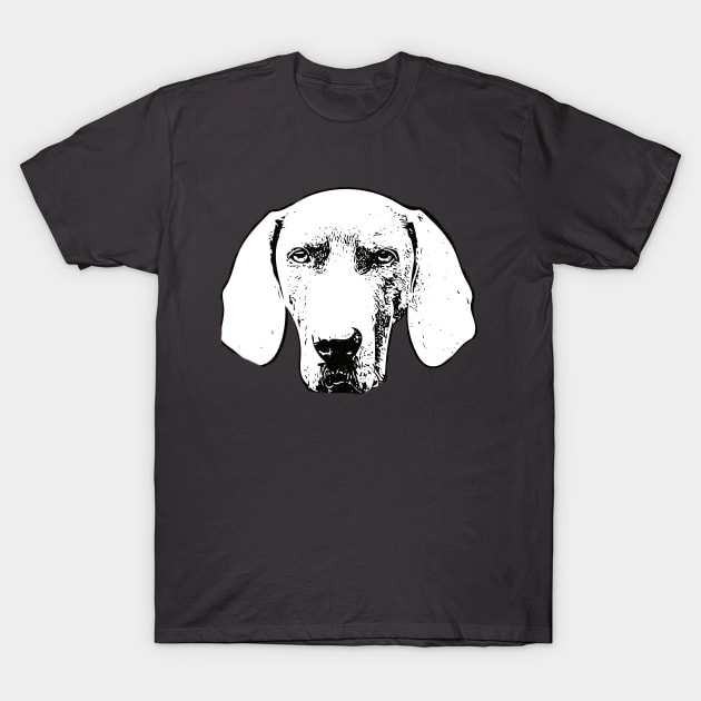 Weimaraner Face T-Shirt by DoggyStyles